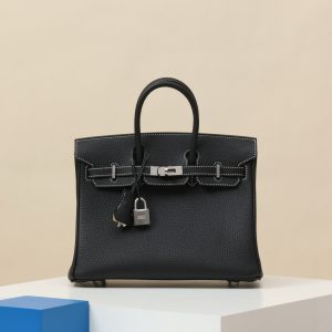 【 In Stock 】 BIRKINK25 CK89 Black/Nuta Cream White/Brushed Silver/Gogo Leather