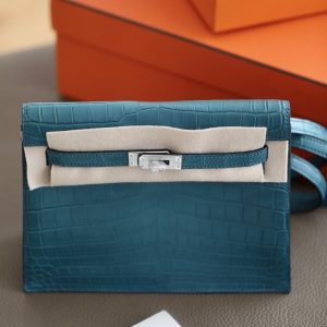 【 Special Order 】KellyDanse 1p Duck Blue/Misty American Crocodile/PHW (Squeezing Mouth)