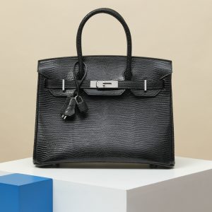 【special order】 BIRKIN30 CK89 Black/Lizard Skin/PHW (Press One Rod)