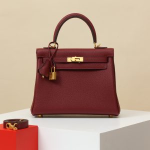 【 Special Order 】 Kelly25  55 Hermes Red/Togo leather/PHG