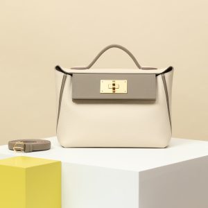 【 Special Order 】Kelly2424MINI   CC10 Milk Shake White/M8 Asphalt Grey/Epoxy/Swift Leather/PHG