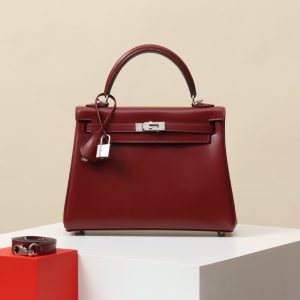 【 Special Order 】 Kelly25  55 Hermes Red/Bright Box Leather/PHW
