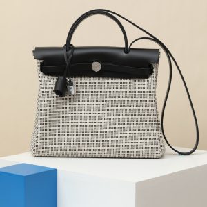 【 Special Order 】Herbag31   CK89 Black/Black and White Waffle/Canvas/Saddle Leather/PHW