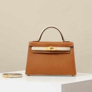 【 Special Order 】 KellyMini2  CK37 Gold Brown/CC10 Milk Shake White/Epsom Leather/PHG