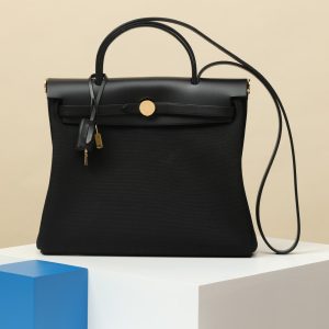 【 Special Order 】Herbag31    CK89 Black/Saddle Leather/Canvas/PHG