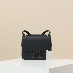 【 Special Order 】Constance19  2Z Midnight Blue/Swift Leather/American Crocodile Buckle/PHW (Pressing Square Mouth)