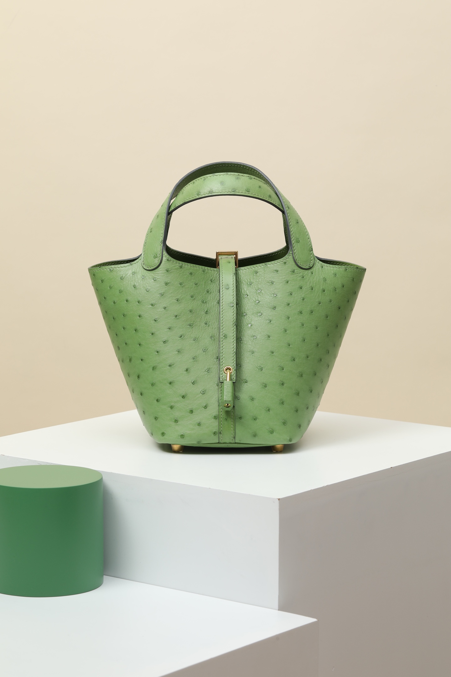 【 Special Order 】Picotin18 3I avocado green/ostrich skin/PHW