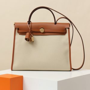 【 Special Order 】Herbag31      8L Glacier White/Medium Coffee/Saddle/Canvas/PHG