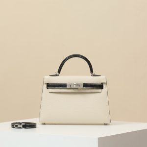 【 Special Order 】 KellyMini2  CC10 milkshake white/CK89 black/goat leather/PHW