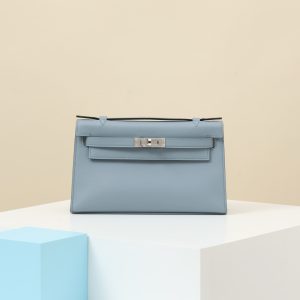 【 Special Order 】 KellyMini1  J7 Linen Blue/Swift leather/PHW