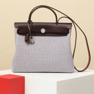 【 Special Order 】Herbag31    Red and blue weaving/0G saddle red/saddle/canvas/PHW