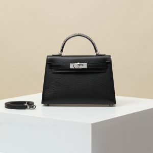 【 Special Order 】 KellyMini2   CK89 Black/Sheepskin/Lizard Skin/PHW (press two strokes)