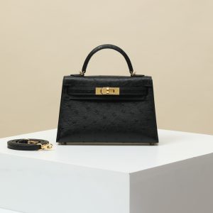 【 Special Order 】 KellyMini2  CK89 Black/Ostrich Skin/PHG