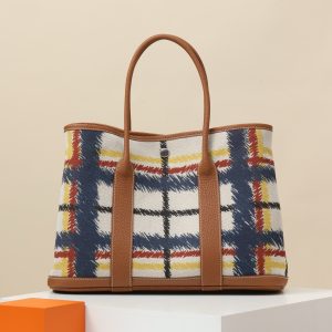 【 Special Order 】Garden36    CK37 Gold Brown/73 Gemstone Blue/Light Beige/Negonda Leather/Canvas/PHW