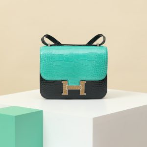 【 Special Order 】Constance19   06 Emperor Green/V0Rousseau Green/1I Bare Sand Bright faced American crocodile/PHW (hoof print+square mouth)