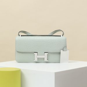 【 Special Order 】Constance Elan   0V crystal gray/matte American crocodile/PHW (pressure square mouth)