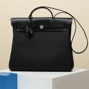 【 Special Order 】Herbag39    CK89 black/canvas/saddle leather/PHW