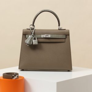 【 Special Order 】 Kelly25 CK18 Elephant Grey/81 Turtledove Grey/Shiny Nile/Damame Leather/PHW