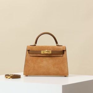 【 Special Order 】 KellyMini2  35 Cognac/3G Chestnut/Suede/Swift/PHG