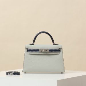 【 Special Order 】 KellyMini2   80 pearl gray/73 gemstone blue/Sheepskin/PHW