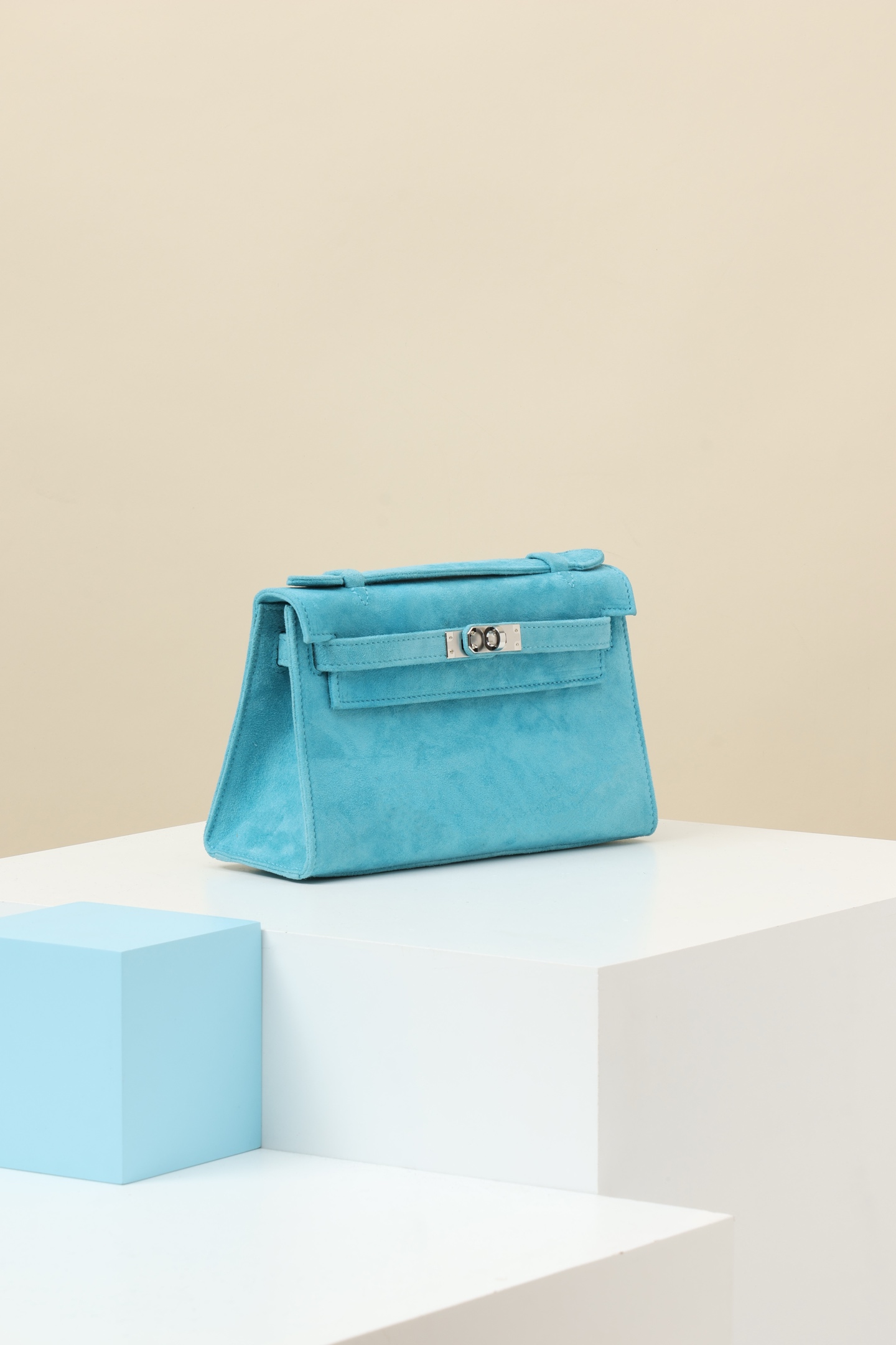 【 Special Order 】 KellyMini1 73 gemstone blue/suede/PHW - 图片 3