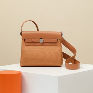 【 Special Order 】Herbag20   Natural sand color/saddle leather/canvas/PHW