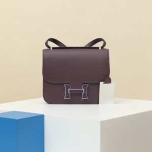 【 Special Order 】Constance19   N5 blackcurrant purple/9G crystal purple/Evercolor leather/shiny American crocodile/PHW (pressed square mouth)