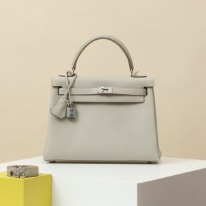 【 Special Order 】 Kelly25  8L Glacier White/Togo leather/PHW