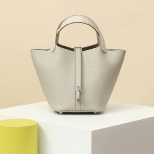 【 Special Order 】Picotin18   8L Glacier White/TC Skin/Misty American Crocodile/PHG (Squeezing Mouth)