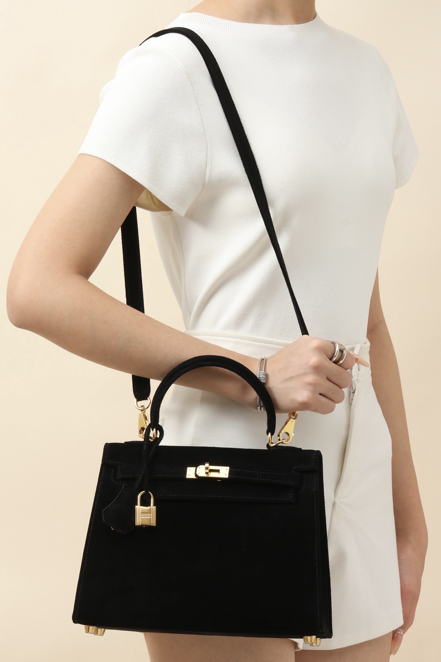 【 Special Order 】 Kelly25 CK89 black/Suede/PHG - 图片 9