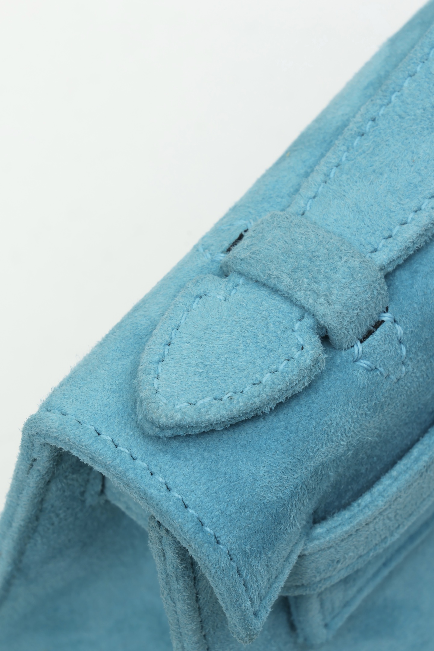 【 Special Order 】 KellyMini1 73 gemstone blue/suede/PHW - 图片 6