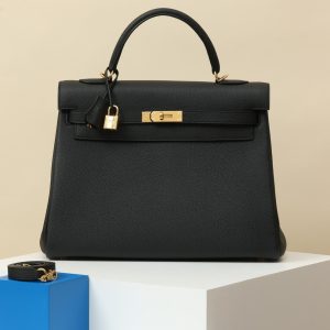 【 Special Order 】 Kelly35 CK89 Black/Tago Leather/PHG