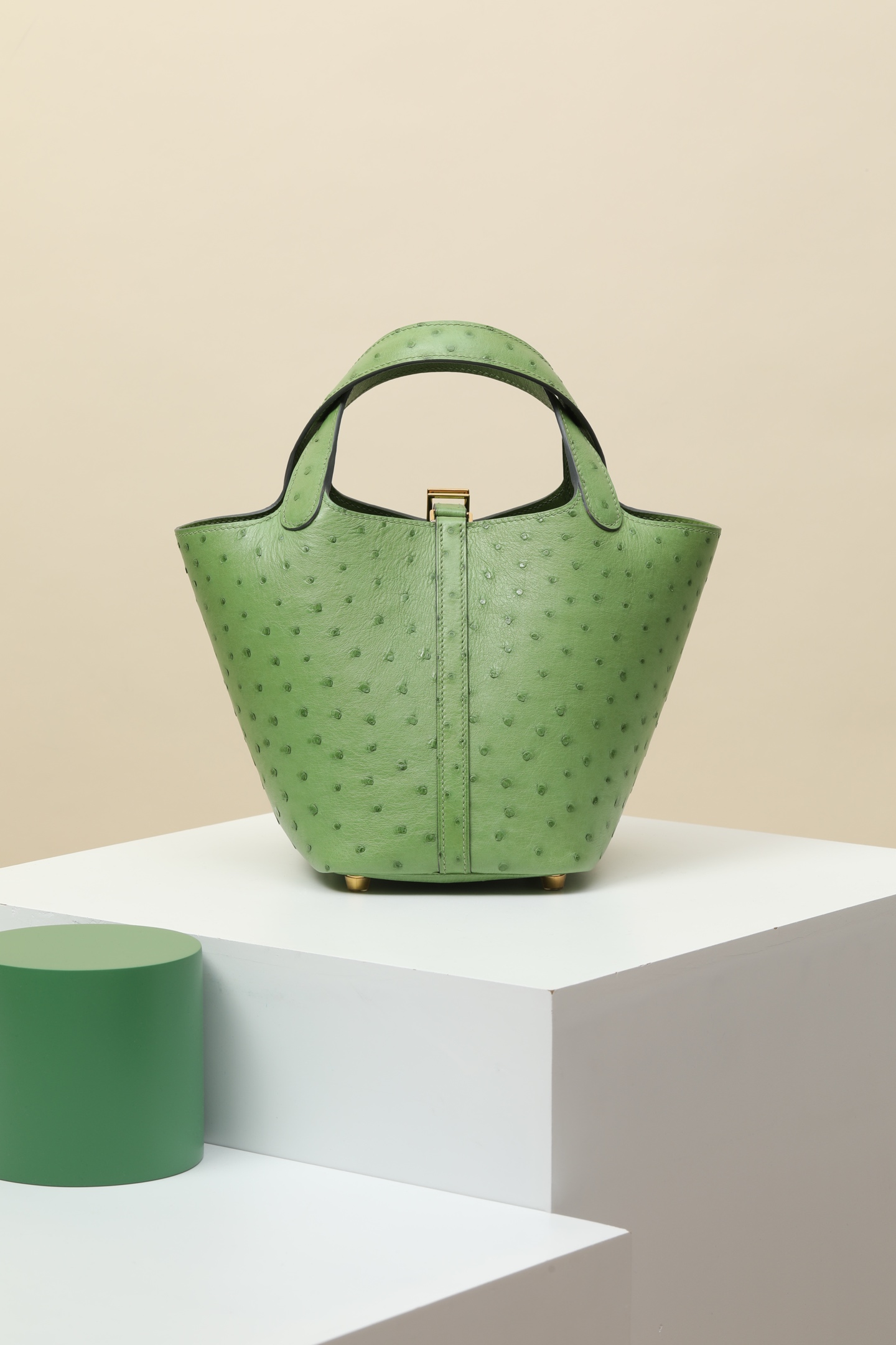 【 Special Order 】Picotin18 3I avocado green/ostrich skin/PHW - 图片 4