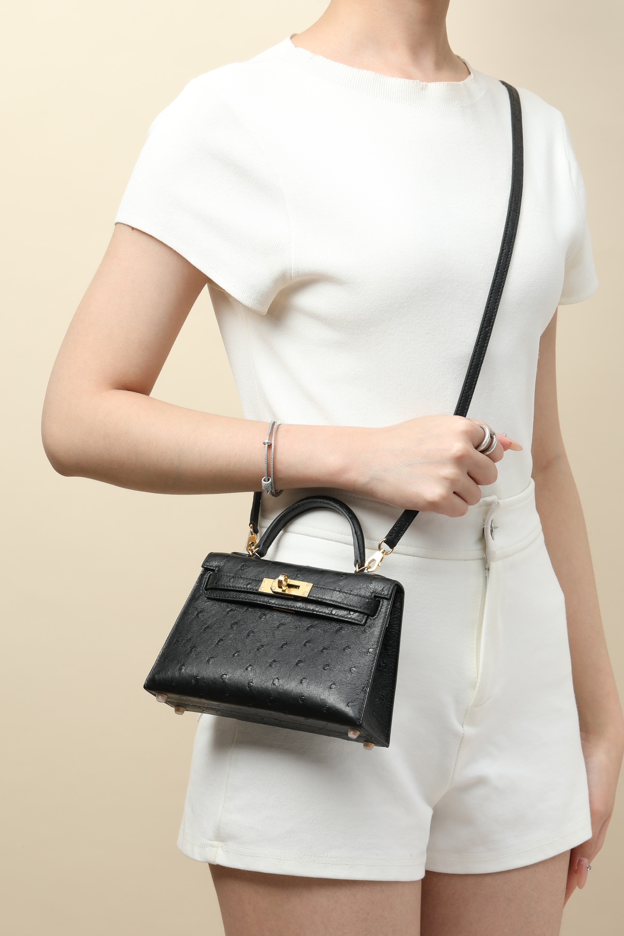 【 Special Order 】 KellyMini2 CK89 Black/Ostrich Skin/PHG - 图片 10