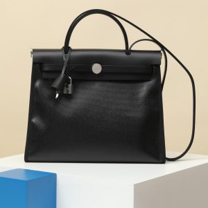 【 Special Order 】Herbag31      CK89 black/saddle leather/waterproof cloth/PHW