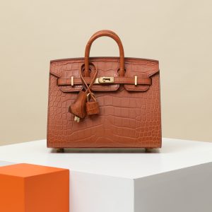 【 Special Order 】 BIRKIN20 CK37 Golden Brown/PHG/Misty American Crocodile (Squeezing Mouth)