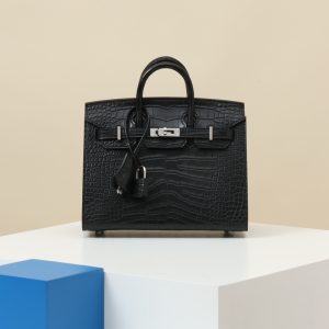 【Special Order】BIRKIN20  CK89 Black/PHW/Misty American Crocodile (Squeezing Mouth)