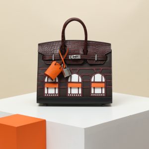 【 Special Order 】 BIRKIN20 OG Saddle Red/46 Ebony/Hermes Red/Milk Shake White/Hermes Orange/Matte/Sombrero/Epsom/Swift/PHW (Pressing Square Mouth)