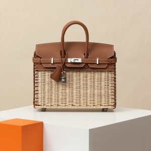 【 In stock 】 BIRKIN25 CK37 Gold Brown/Swift Leather/Vine Weaving/PHW