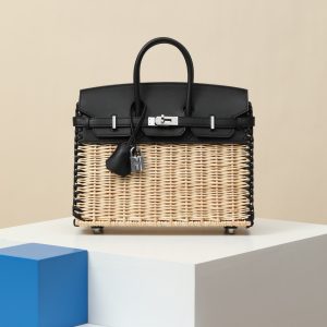 【 In stock 】 BIRKIN25 CK89 black/Swift leather/rattan weaving/PHW