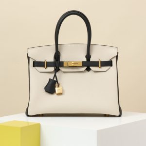 【 In stock 】 BIRKIN30  CC10 milkshake white/CK89 black/brushed gold/Togo leather