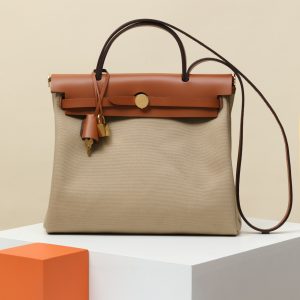 【 Special Order 】Herbag31   S2 windbreaker gray/medium coffee/canvas/saddle leather/PHG