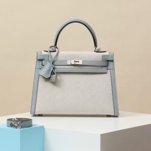 【 Special Order 】 Kelly25  8U Glacier Blue/Canvas/Swift Leather/PHW