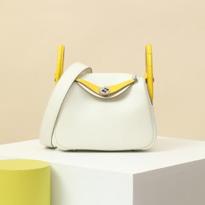 【 Special Order 】 Lindy19   OT Mushroom White/M9 Calendula Yellow/Swift/Misty American Crocodile/PHW (Squeezing Mouth)