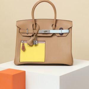 【 In stock 】 BIRKIN30  OM milk tea color/9R lemon yellow/TO fog blue/CK37 gold brown/X9 mallow purple/I2 cream white/N5 blackcurrant purple/Swift leather