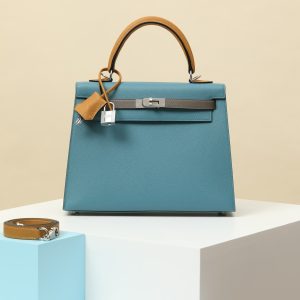 【 Special Order 】 Kelly25  D2 new denim blue/2S sesame color/8F tin gray/Epsom Skin/PHW