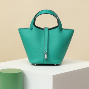 【 Special Order 】Picotin18   U1 Verona Green/6W Mint Green/Silver Buckle/TC Leather/Ostrich Leather/PHW