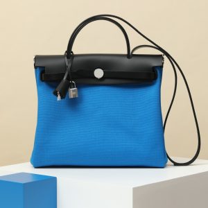 【 Special Order 】Herbag31     08 Gemstone Blue/CK89 Black/Saddle/Canvas/PHW