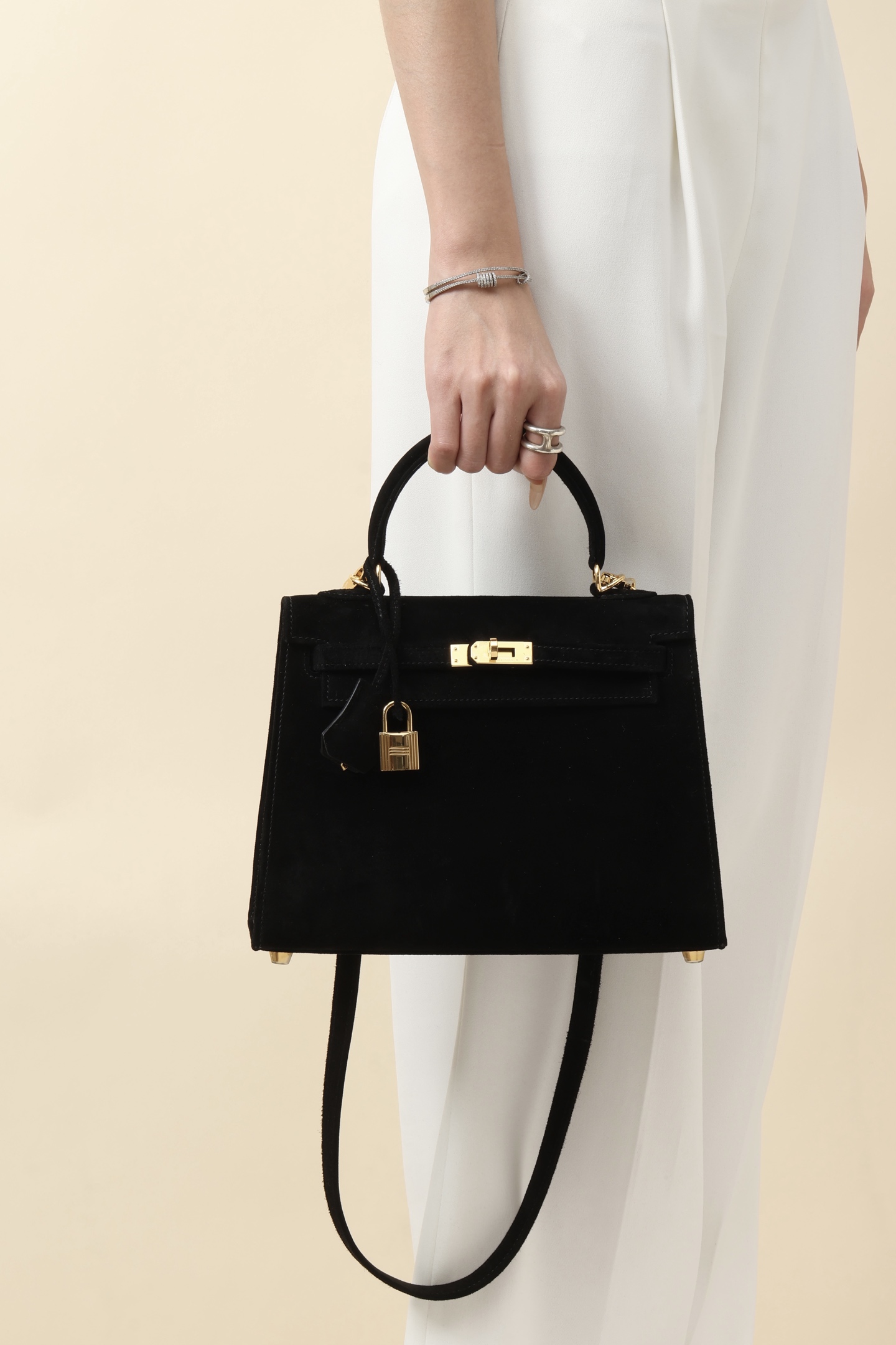 【 Special Order 】 Kelly25 CK89 black/Suede/PHG - 图片 10