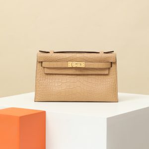 【 Special Order 】 KellyMini1  OM Milk Tea Color/PHG/Misty faced American crocodile (pressed square mouth)